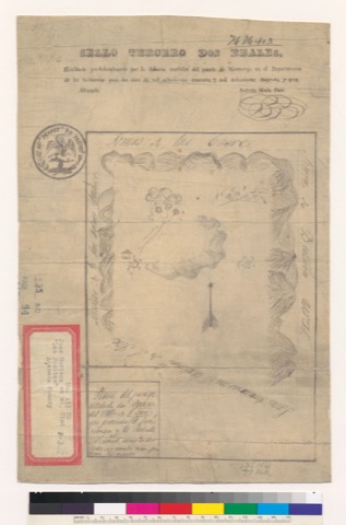 Diseño: Plano del parage titulado Las Pocitas del Valle de S. José [Calif.] : que pretenden. D. José Noriega y D. Robe