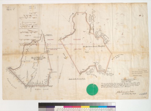 Diseño: Plat maps of the Rancho de San Juan Bautista and Rancho Rinconada de Los Gatos : Santa Clara Co., Calif.] / J.