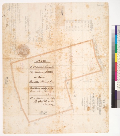 Diseño: Plat of a part of the Rancho Pastoria de las Borregas, finally confirmed to Martin Murphy Jun. : [Santa Clara 
