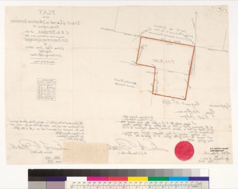 Diseño: Plat of a tract of land in Mission Dolores, finally confirmed to C.S. de Bernal, et al. : [San Francisco, Cali