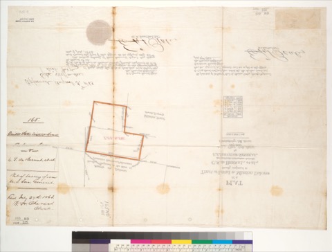 Diseño: Plat of a tract of land in Mission Dolores, finally confirmed to C.S. de Bernal, et al. : [San Francisco, Cali