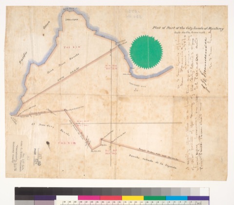 Diseño: Plat of part of the city lands of Monterey (sheet 1)