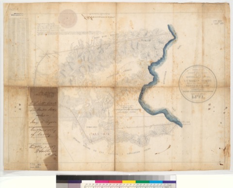 Diseño: Plat of part of the Rancho Cañada de Guadalupe la Visitacion y Rodeo Viejo, finally confirmed to Henry R. Pays