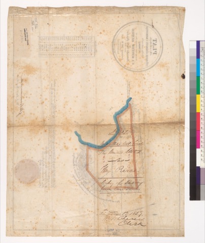 Diseño: Plat of part of the Rancho Cañada de Guadalupe y Rodeo Viejo, finally confirmed to Wm. Pierce : [Calif.] / Sur