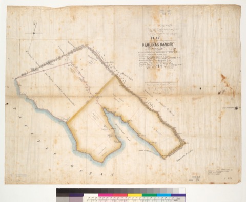 Diseño: Plat of the Baulinas Rancho (sheet 1)