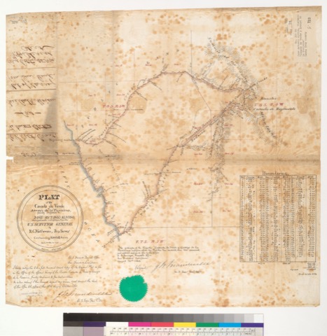 Diseño: Plat of the Cañada de Verde y Arroyo de la Purisima [Rancho], finally confirmed to José Antonio Alviso : [San 