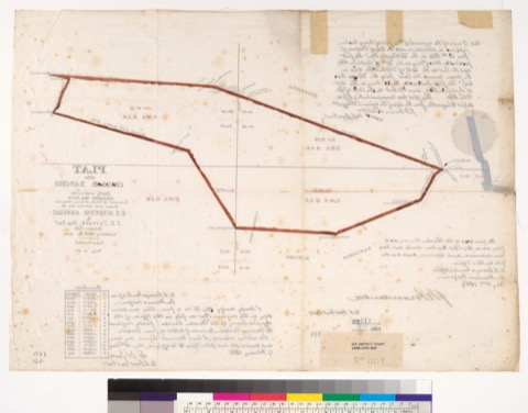 Diseño: Plat of the Chualar Rancho [Calif.] : finally confirmed to Mariano Malarin, executor of estate of Juan Malarin