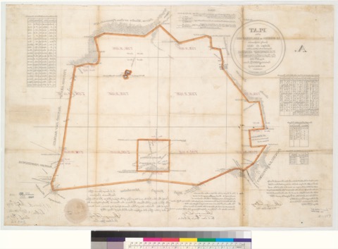 Diseño: Plat of the Ex Mission de San Fernando [Calif.] : finally confirmed to Eulogio de Celis / compiled in the offi