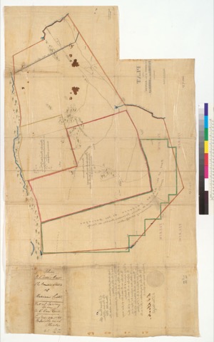 Diseño: Plat of the location of the Rancho Pastoria de las Borregas (sheet 2)