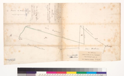 Diseño: Plat of the northern boundary of the Rancho Las Bolsas : Calif. (sheet 1)
