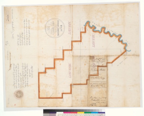 Diseño: Plat of the Orestimba Rancho, finally confirmed to Sebastian Nunez : [Calif.] / Surveyed under instructions fr