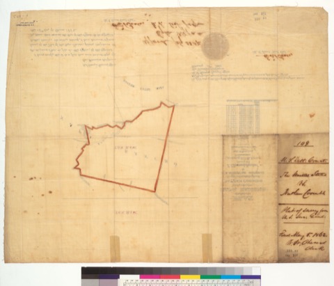 Diseño: Plat of the part of the Napa Rancho finally confirmed to Nathan Coombs : [Napa Co., Calif.] / Surveyed under i