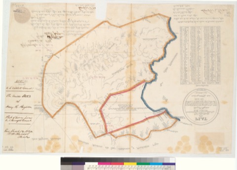 Diseño: Plat of the part of the Rancho Cañada de Guadalupe la Visitacion y Rodeo Viejo, finally confirmed to Henry R. 