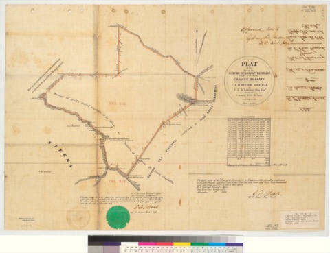 Diseño: Plat of the part of the Rancho de los Capitancillos, finally confirmed to Charles Fossatt : [Santa Clara Co., 