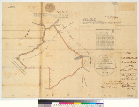 Diseño: Plat of the part of the Rancho de los Capitancillos, finally confirmed to Charles Fossatt : [Santa Clara Co., 