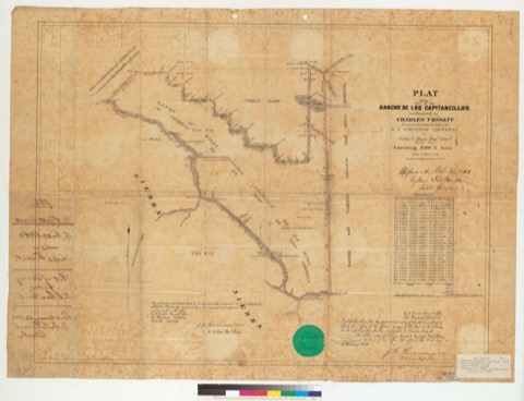 Diseño: Plat of the part of the Rancho de los Capitancillos, finally confirmed to Charles Fossatt : [Santa Clara Co., 