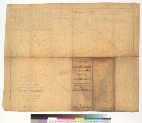 Diseño: Plat of the part of the Rancho San Antonio finally confirmed to Antonio Maria Peralta : [Alameda County, Calif