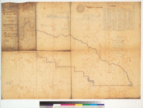 Diseño: Plat of the Rancho Arroyo Chico [Calif.] : finally confirmed to John Bidwell / surveyed under instructions fro