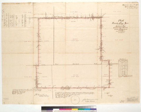 Diseño: Plat of the Rancho Arroyo Seco, finally confirmed to Andreas Pico : [Calif.] / Surveyed under instructions fro