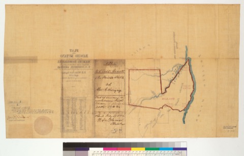 Diseño: Plat of the Rancho Butano, finally confirmed to Manuel Rodriguez : [San Mateo Co., Calif.] / Surveyed under in