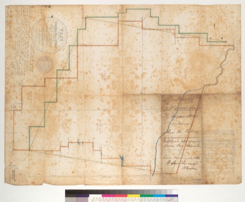 Diseño: Plat of the Rancho Campo de los Franceses, finally confirmed to Charles M. Weber : [San Joaquin Co., Calif.] /