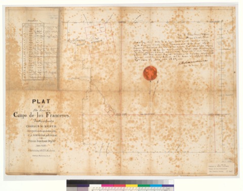 Diseño: Plat of the Rancho Campo de los Franceses, finally confirmed to Charles M. Weber : [San Joaquin Co., Calif.] /
