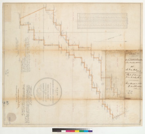 Diseño: Plat of the Rancho Carne Humana, finally confirmed to the heirs of E.A. Bale : [Napa Co., Calif.] / Surveyed u