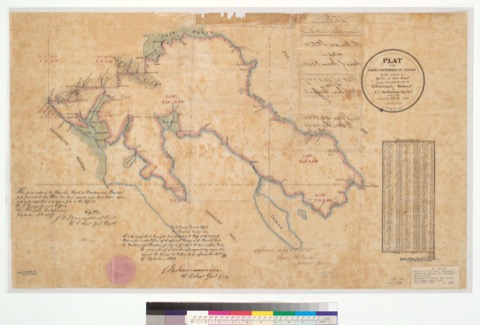 Diseño: Plat of the Rancho Corte de Madera del Presidio, finally confirmed to heirs of John Read : [Marin Co., Calif.]