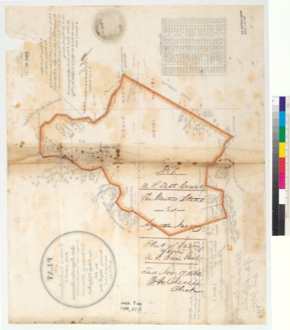 Diseño: Plat of the Rancho de San Juan Bautista, finally confirmed to José Augustine Narvaez : [Santa Clara Co., Calif