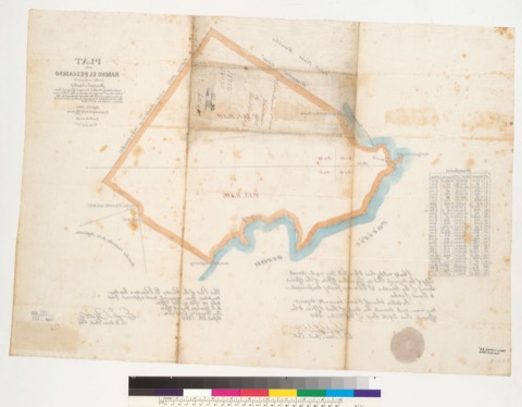 Diseño: Plat of the Rancho El Pescadero [Monterey County, Calif.] : finally confirmed to David Jacks / as located by t