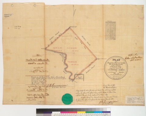 Diseño: Plat of the Rancho el Primer Cañon or Rio de los Berrendos, finally confirmed to J. Francis Dye : [Tehama Co.,