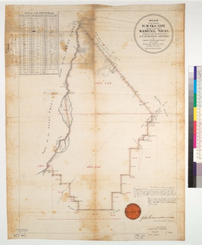Diseño: Plat of the Rancho Esquon [Calif.] : finally confirmed to Samuel Neal / surveyed under the orders of the U.S. 