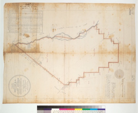 Diseño: Plat of the Rancho Esquon [Calif.] : finally confirmed to Samuel Neal / surveyed under the orders of the U.S. 