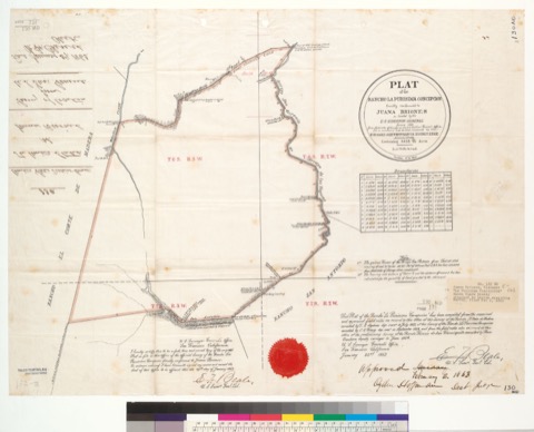 Diseño: Plat of the Rancho La Purisima Concepcion, finally confirmed to Juana Briones : [Santa Clara Co., Calif.] / As