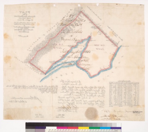 Diseño: Plat of the Rancho Las Baulines [Calif.] : finally confirmed to Gregorio Briones / surveyed under instructions