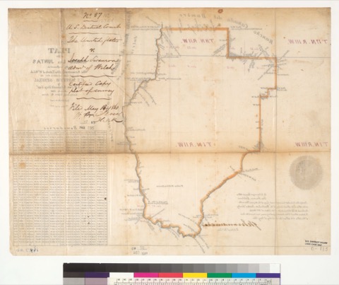 Diseño: Plat of the Rancho Las Juntas [Calif.] : finally confirmed to the administrator of the estate of Wm. Welch / s