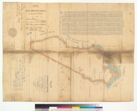 Diseño: Plat of the Rancho Las Juntas [Calif.] : finally confirmed to the administrator of the estate of Wm. Welch / s