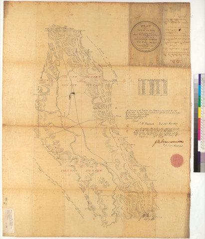 Diseño: Plat of the Rancho Las Putas, finally confirmed to Maria Anastasia Higuera de Berreyesa : [Napa Co., Calif.] /