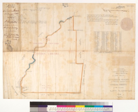 Diseño: Plat of the [Rancho] Llano de Santa Rosa, finally confirmed to Joaquin Carillo : [Sonoma Co., Calif.] / Survey