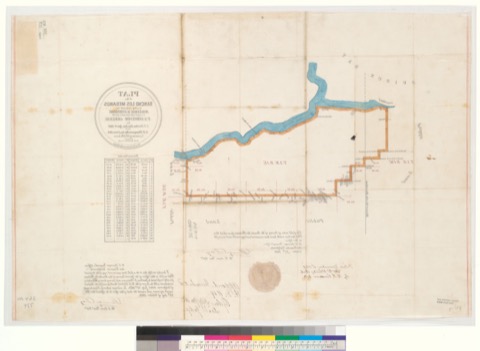 Diseño: Plat of the Rancho Los Medanos [Calif.] : finally confirmed to Jonathan D. Stevenson / surveyed under instruct