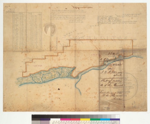 Diseño: Plat of the Rancho Medanos [Calif.] : finally confirmed to J.D. Stevenson, Michael Murray, James Welch & Ellen