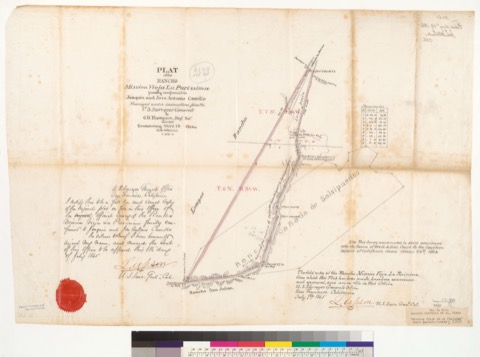 Diseño: Plat of the Rancho Mission Vieja la Purissima [Calif.] : finally confirmed to Joaquin and José Antonio Carrill