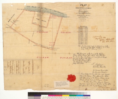 Diseño: Plat of the Rancho Pastoria de las Borregas, finally confirmed to Mariano Castro : [Santa Clara Co., Calif.] /