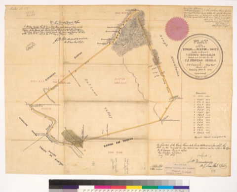 Diseño: Plat of the Rancho Rincon de la Puente del Monte [Calif.] : finally confirmed to Teodocio Gonzales / surveyed 