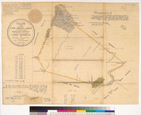 Diseño: Plat of the Rancho Rincon de la Puente del Monte [Calif.] : finally confirmed to Teodocio Gonzales / surveyed 