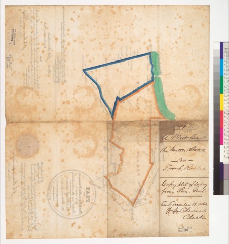 Diseño: Plat of the Rancho Rincon de San Francisquito, finally confirmed to Teodoro and Secundino Robles : [Santa Clar