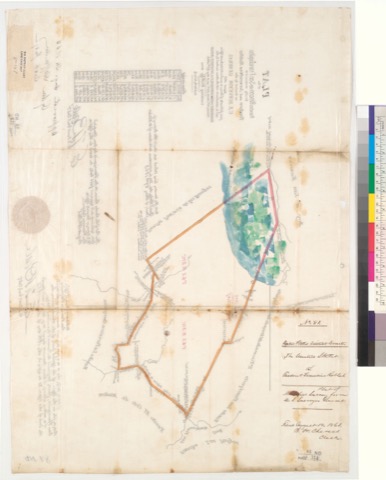 Diseño: Plat of the Rancho Rincon de San Francisquito, finally confirmed to Teodoro and Secundino Robles : [Santa Clar