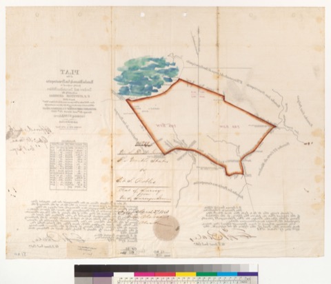 Diseño: Plat of the Rancho Rincon de San Francisquito, finally confirmed to Teodoro and Secundino Robles : [Santa Clar