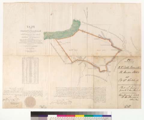 Diseño: Plat of the Rancho Rincon de San Francisquito, finally confirmed to Teodoro and Secundino Robles : [Santa Clar
