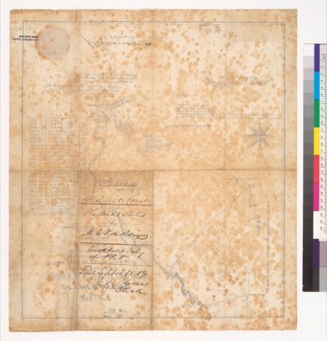 Diseño: Plat of the Rancho San Francisquito, finally confirmed to Maria Concepcion Valencia de Rodrigues : [Santa Clar